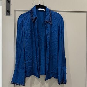 Zara Royal Blue Button-Up Shirt